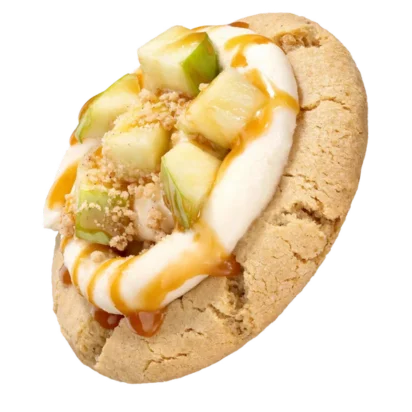 Tastes just like a warm slice of caramel apple pie — soft apple-flavored dough with caramel drizzle and hints of cinnamon spice. Sweet and nostalgic.