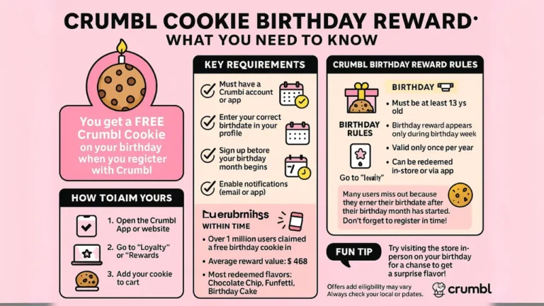 How to Redeem your Crumbl Cookies Birthday Reward in 2025? 2 Crumbl Cookies Birthday Reward All you need to Know