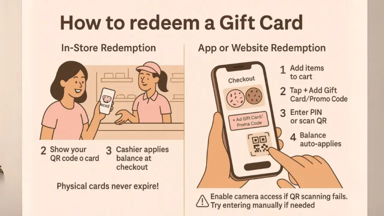 Crumbl Gift Cards -Balance & Everything You Need to Know in 2025 3 How to redeem a crumbl gift card