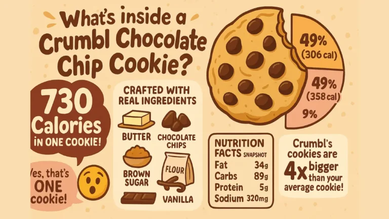 Crumbl Chocolate Chip Cookie Calories & Price 2025 3 What's inside crumbl chocolate chip cookies