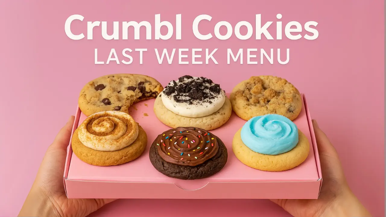 Crumbl Cookies Last week menu